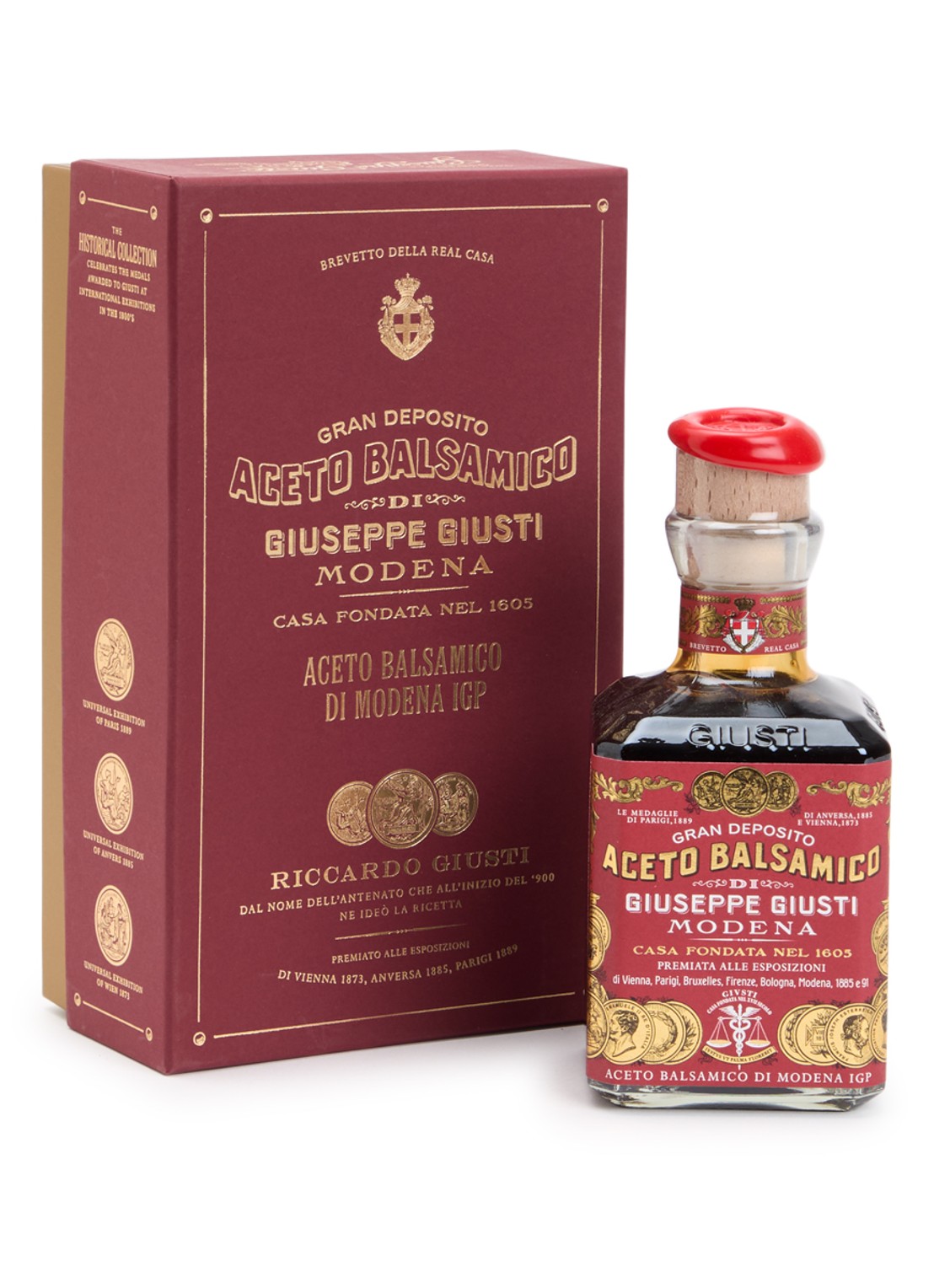 Giusti Balsamico di Modena 3 Medaglie balsamicoazijn 250 ml - voorkant 2 undefined