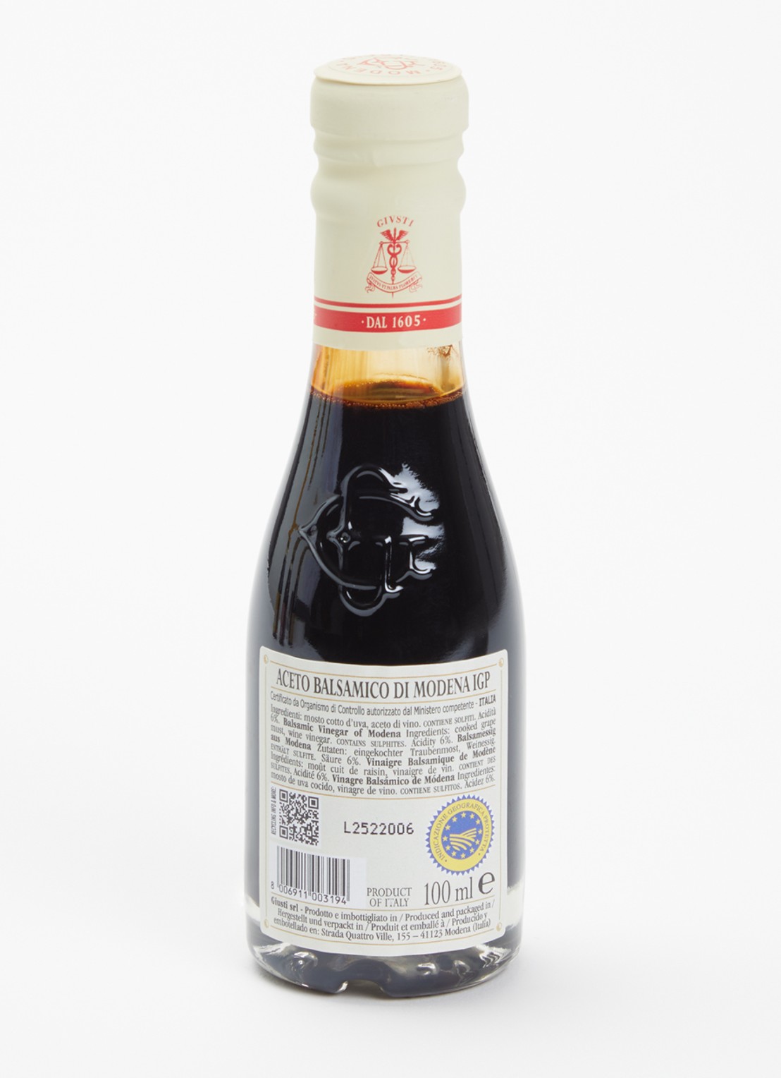 Giusti Balsamico di Modena 5 Medaglie balsamicoazijn 100 ml - voorkant 2 undefined