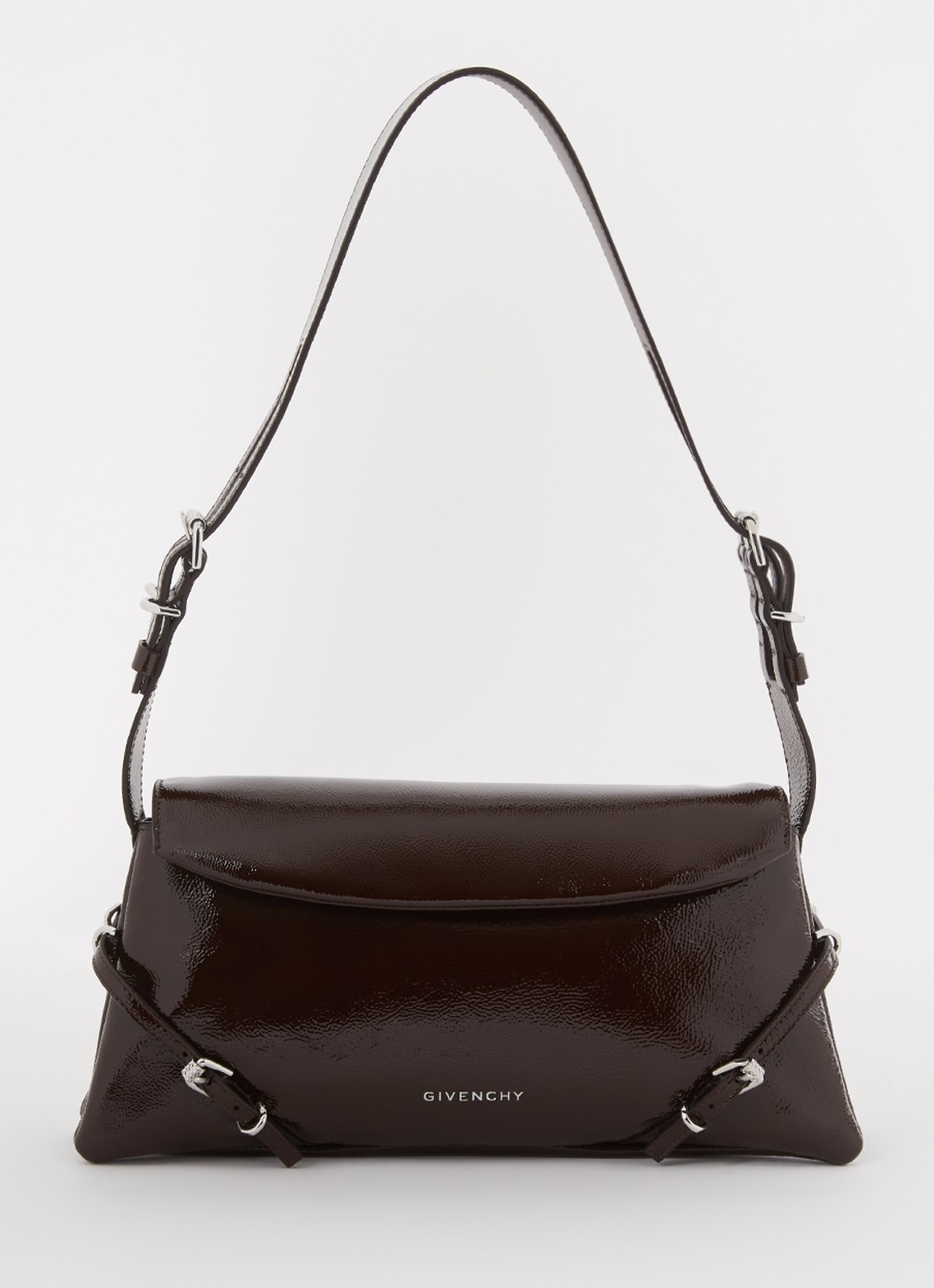 Givenchy 4G schoudertas van kalfsleer - voorkant kastanjebruin