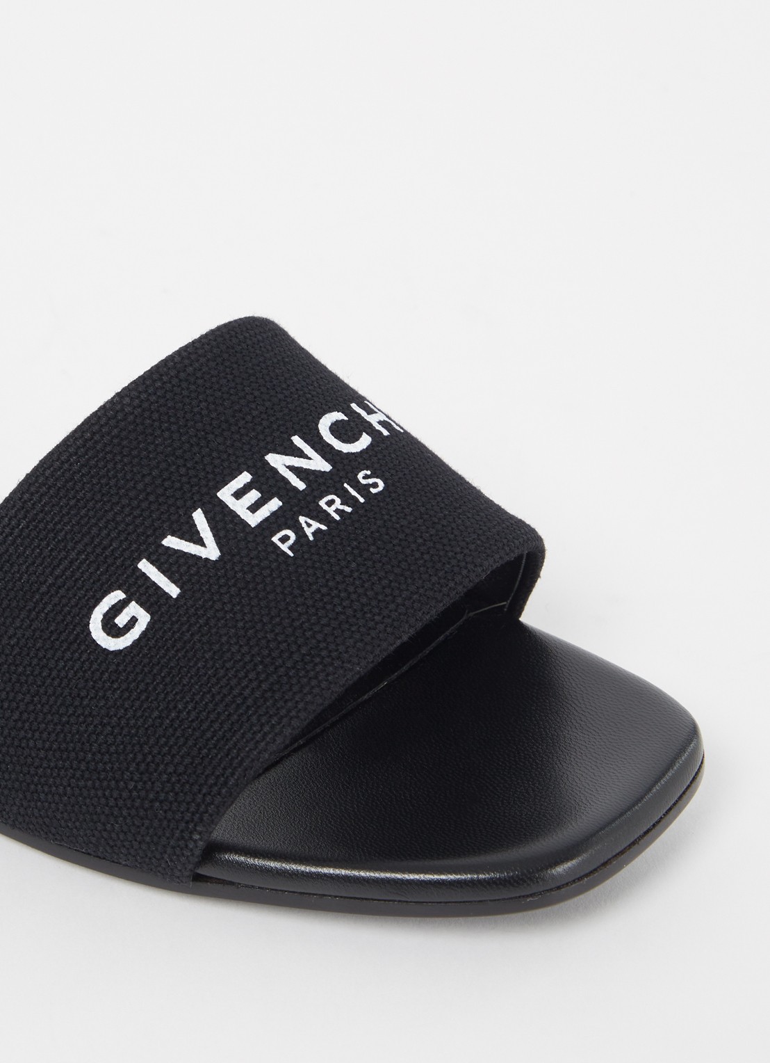 Givenchy 4G slipper van canvas met logo - detail 6 zwart