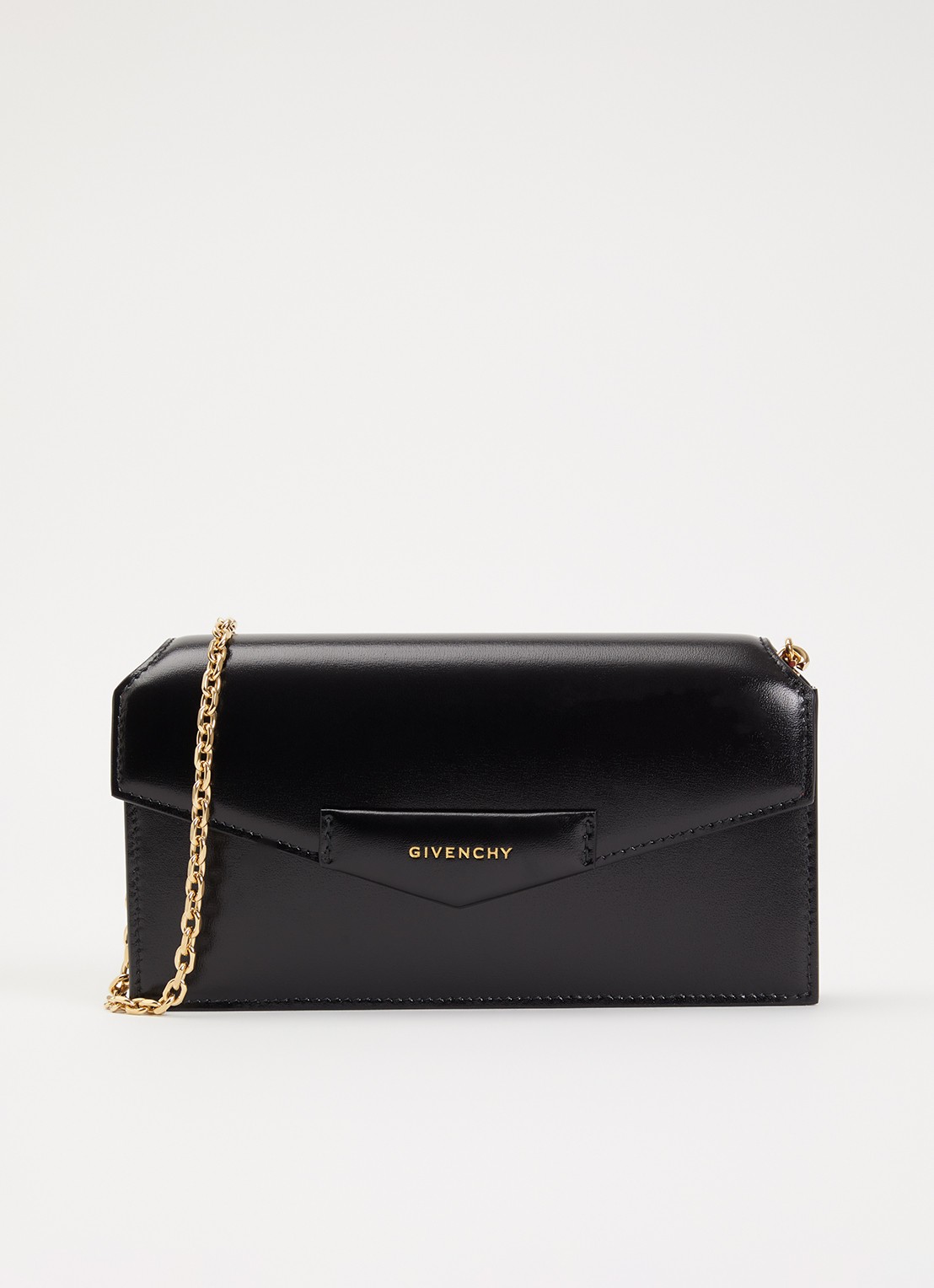 Givenchy Antigona clutch van kalfsleer met afneembare schouderriem - voorkant 6 zwart