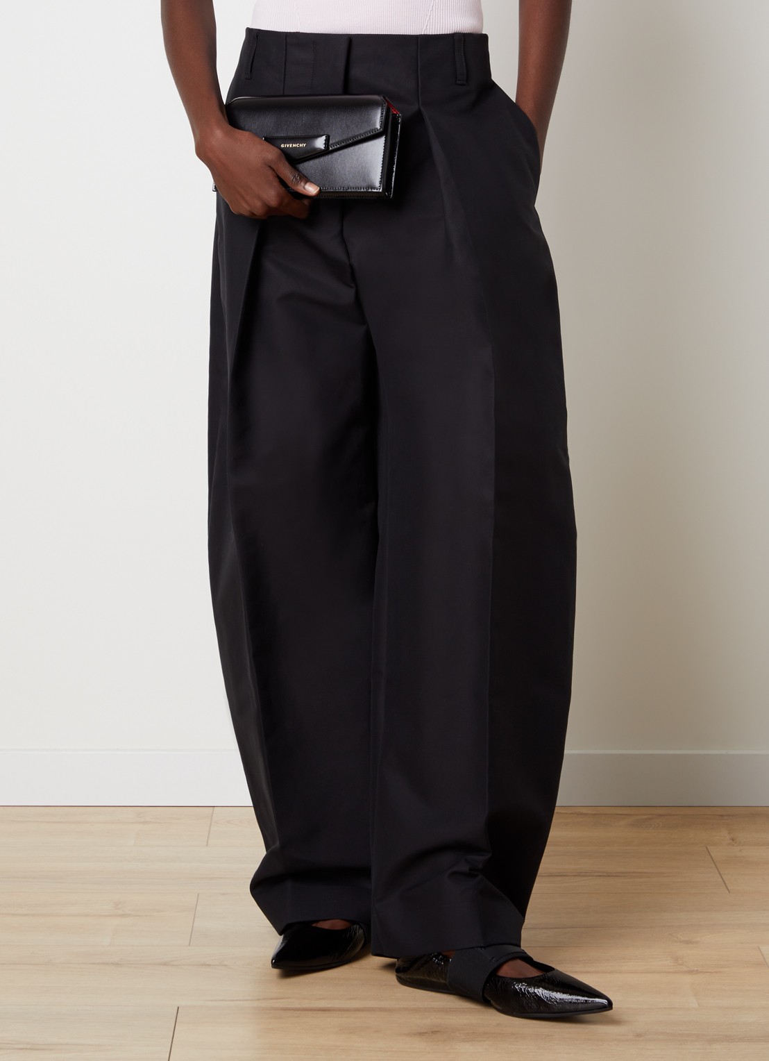 Givenchy Antigona clutch van kalfsleer met afneembare schouderriem - voorkant 3 zwart