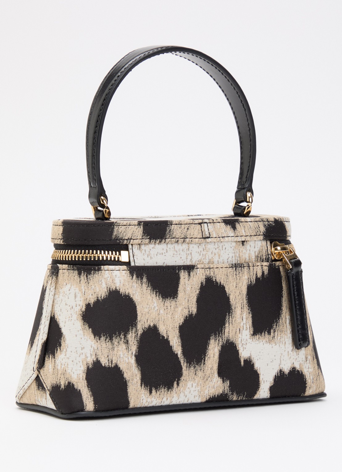 Givenchy Antigona handtas met panterprint en afneembare schouderriem - achterkant beige