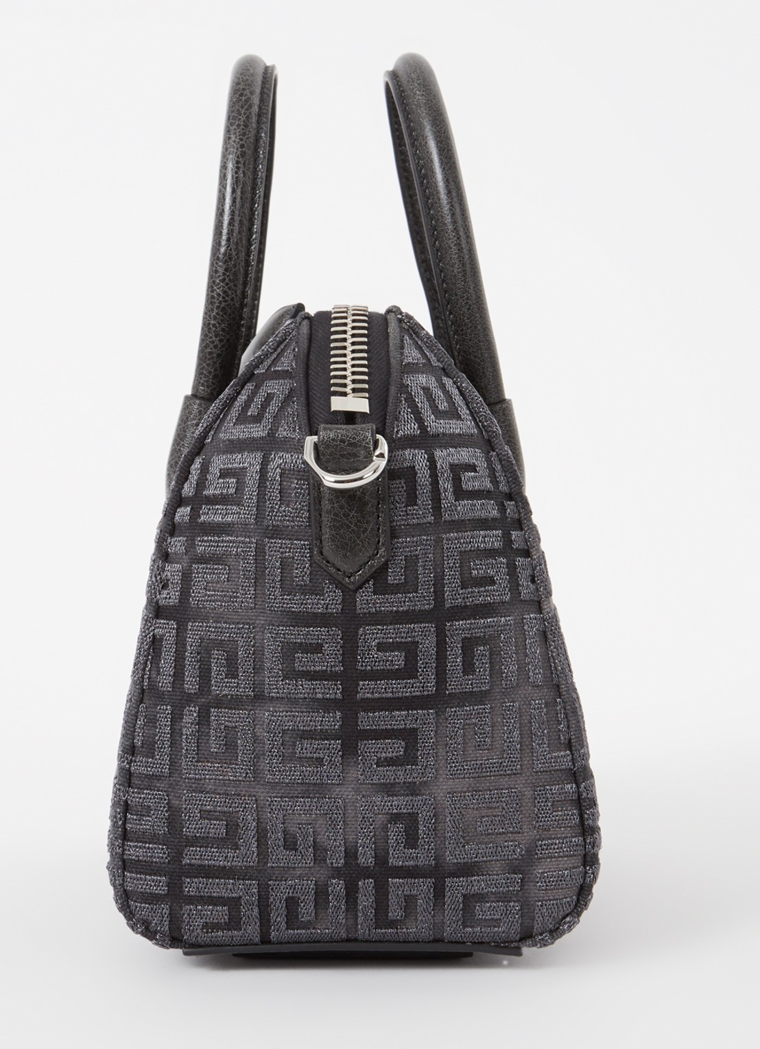 Givenchy Antigona Mini handtas van canvas met kalfsleren details - detail 6 grijs