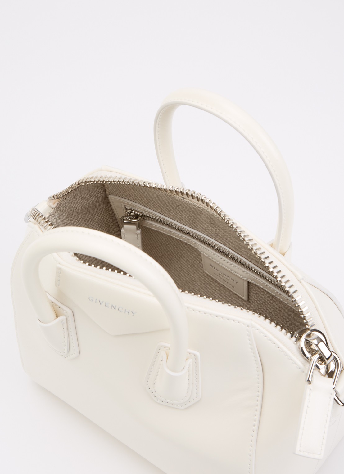 Givenchy Antigona Mini handtas van kalfsleer met afneembare schouderriem - detail 5 ivoor