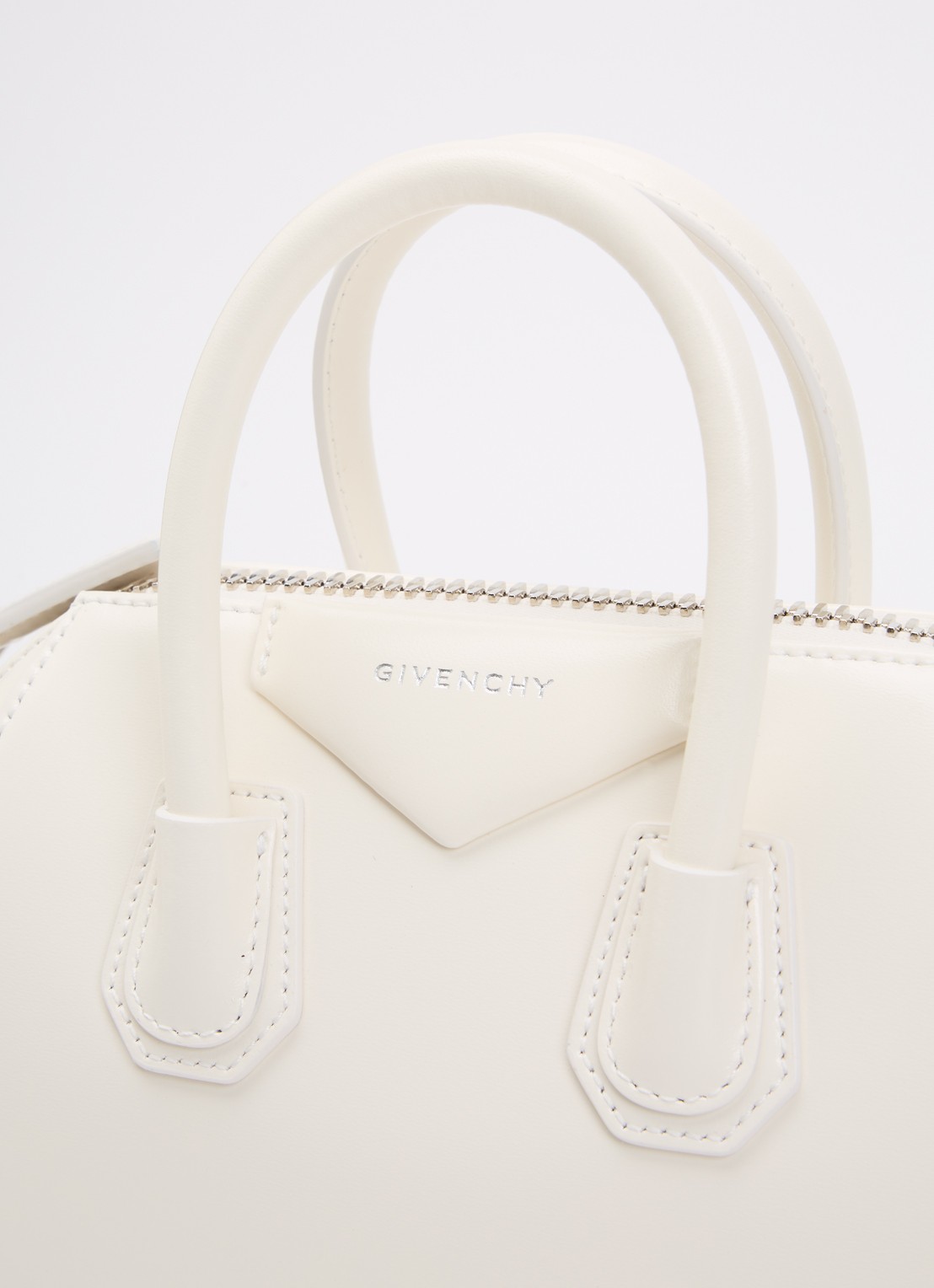 Givenchy Antigona Mini handtas van kalfsleer met afneembare schouderriem - detail 7 ivoor