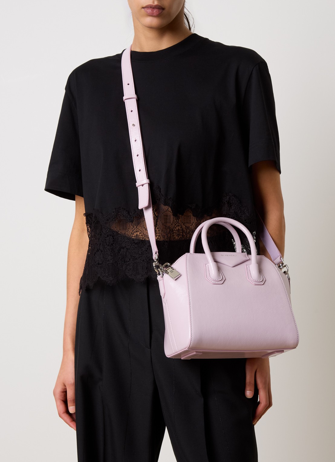 Givenchy Antigona Mini handtas van kalfsleer - voorkant 6 lila