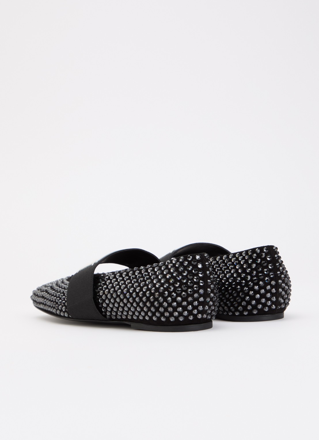 Givenchy Ballerina met strass en logo - achterkant 3 zwart