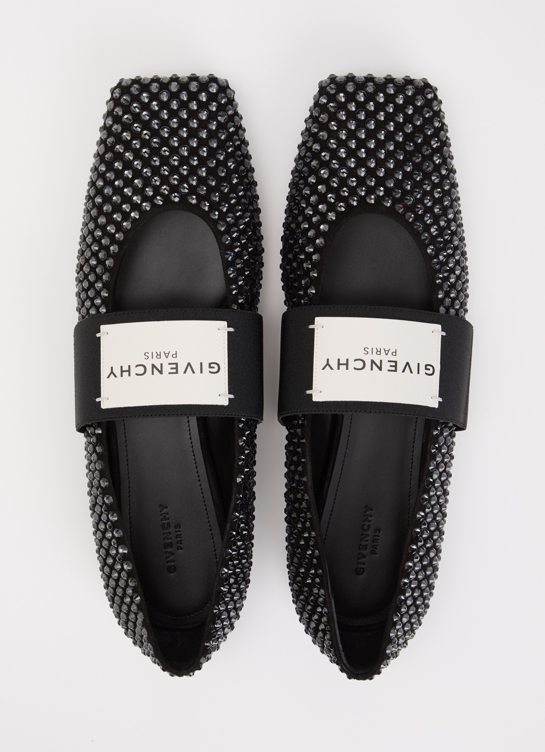 Givenchy Ballerina met strass en logo - detail 5 zwart