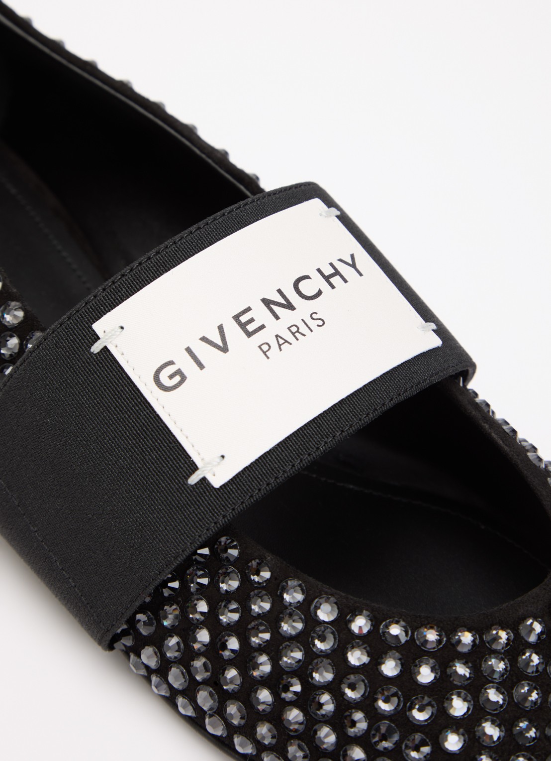 Givenchy Ballerina met strass en logo - detail 7 zwart