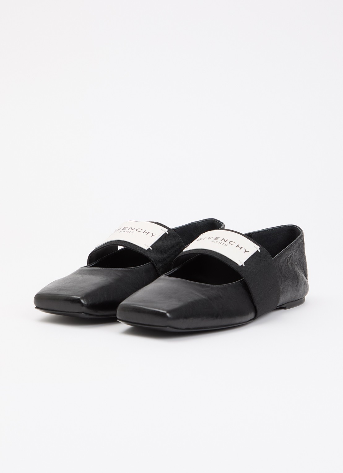 Givenchy Ballerina van lamsleer met logo - detail 4 zwart