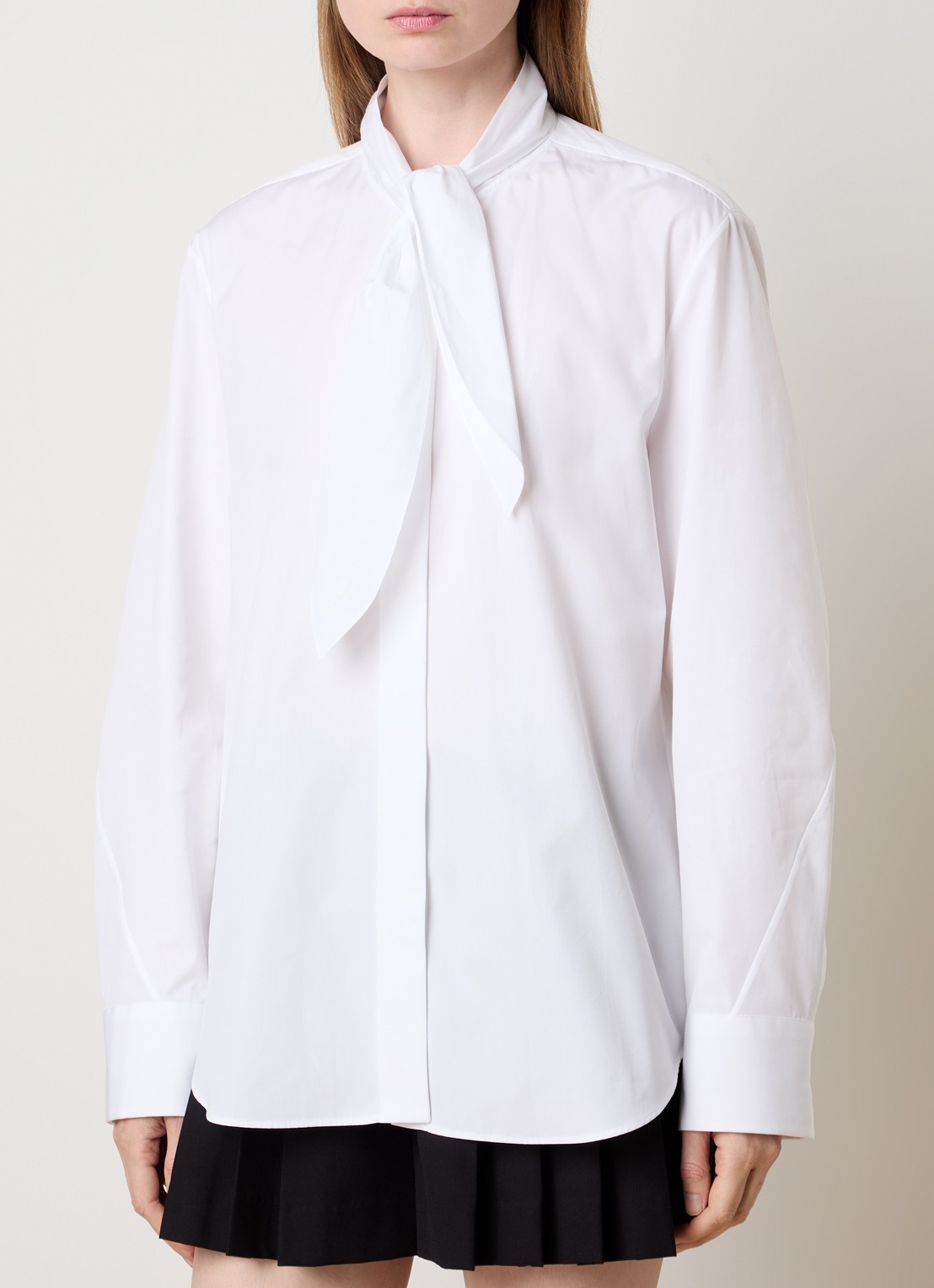 Givenchy Blouse met sjaalkraag - detail wit