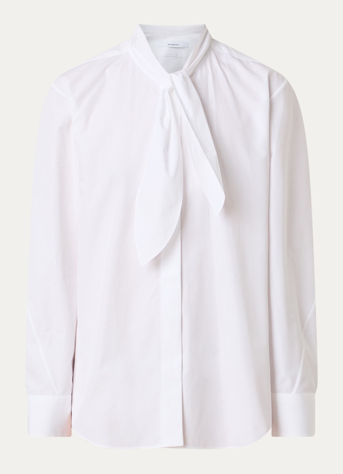 Givenchy Blouse met sjaalkraag - voorkant 4 wit