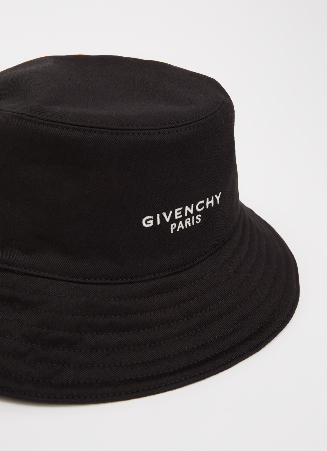 Givenchy Bucket hoed met logoborduring - detail 2 zwart