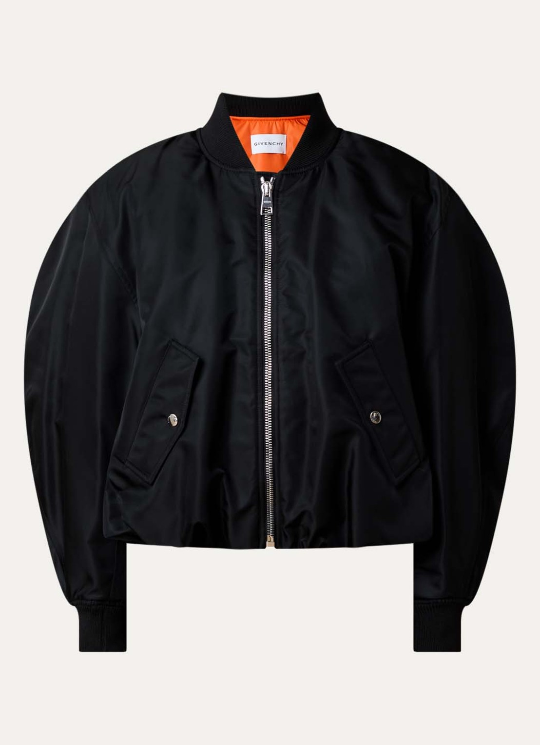 Givenchy Cropped bomberjack met klepzakken - voorkant 4 zwart