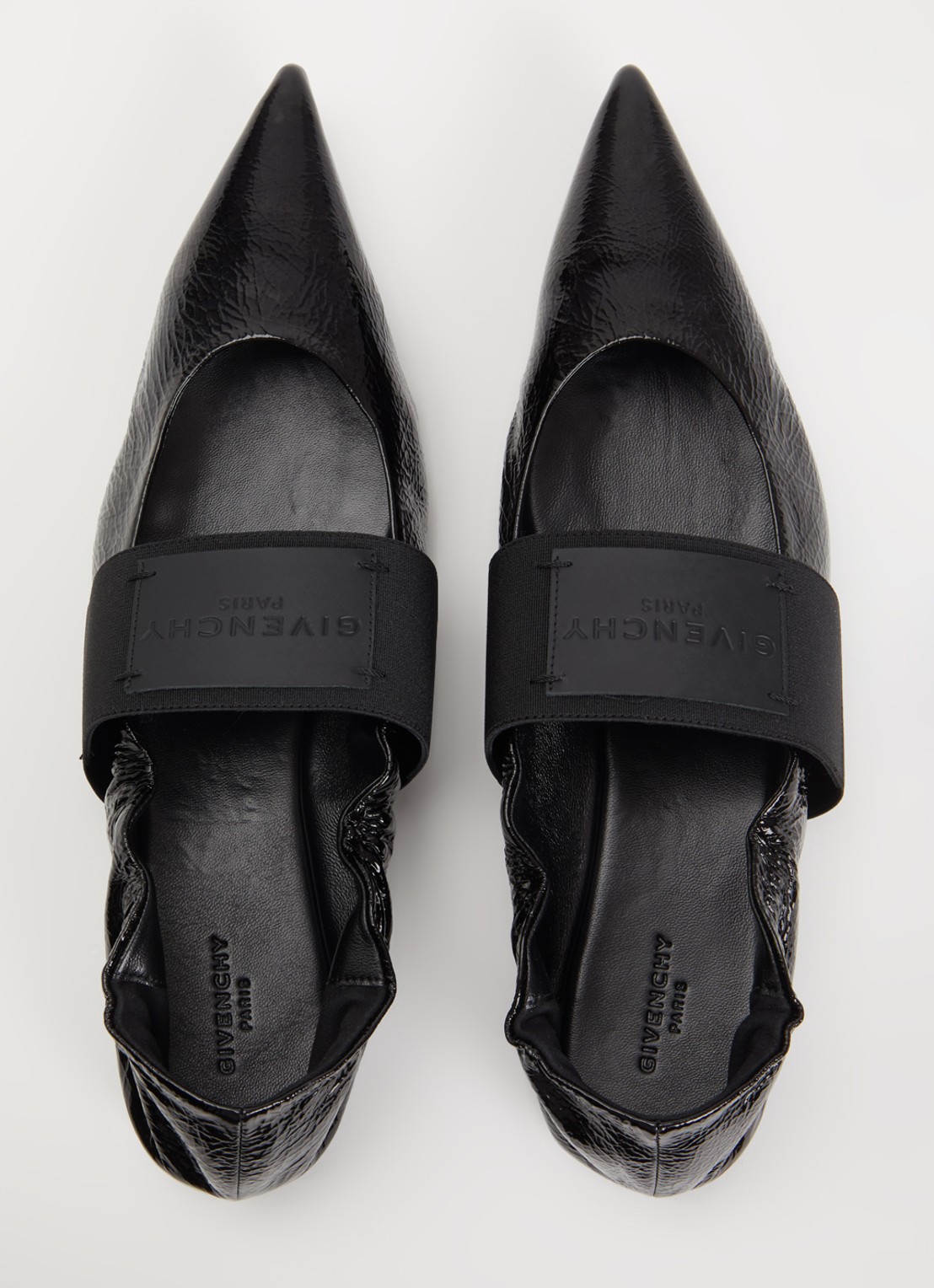 Givenchy Crush ballerina van kalfsleer met lakfinish - detail 2 zwart