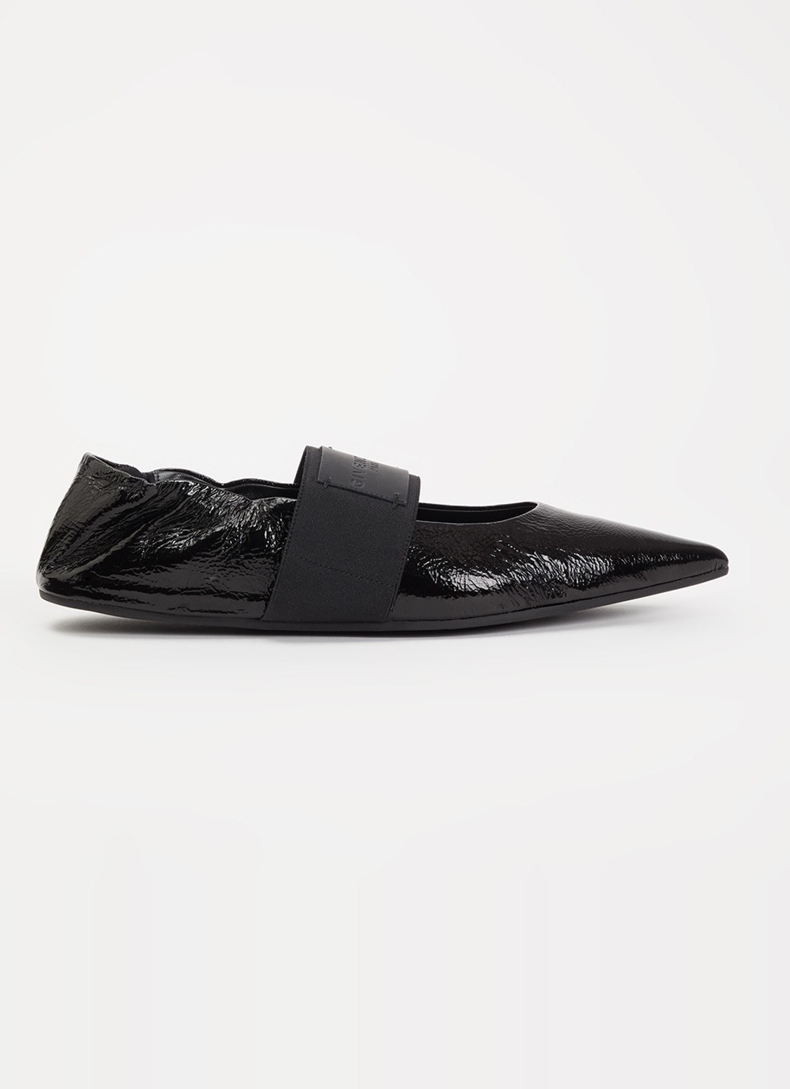 Givenchy Crush ballerina van kalfsleer met lakfinish - voorkant 5 zwart