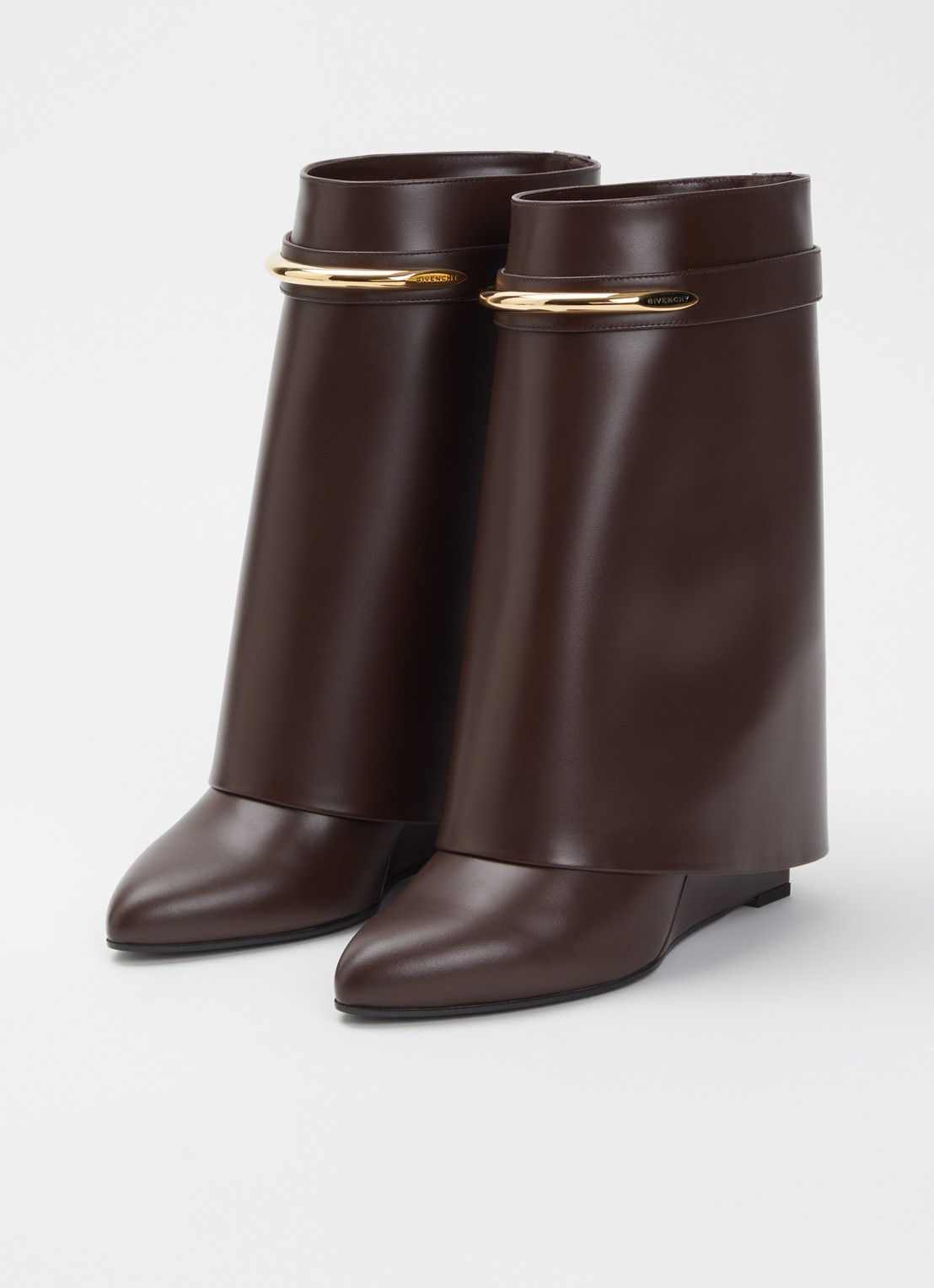 Givenchy Enkellaarsje van kalfsleer - detail 2 kastanjebruin