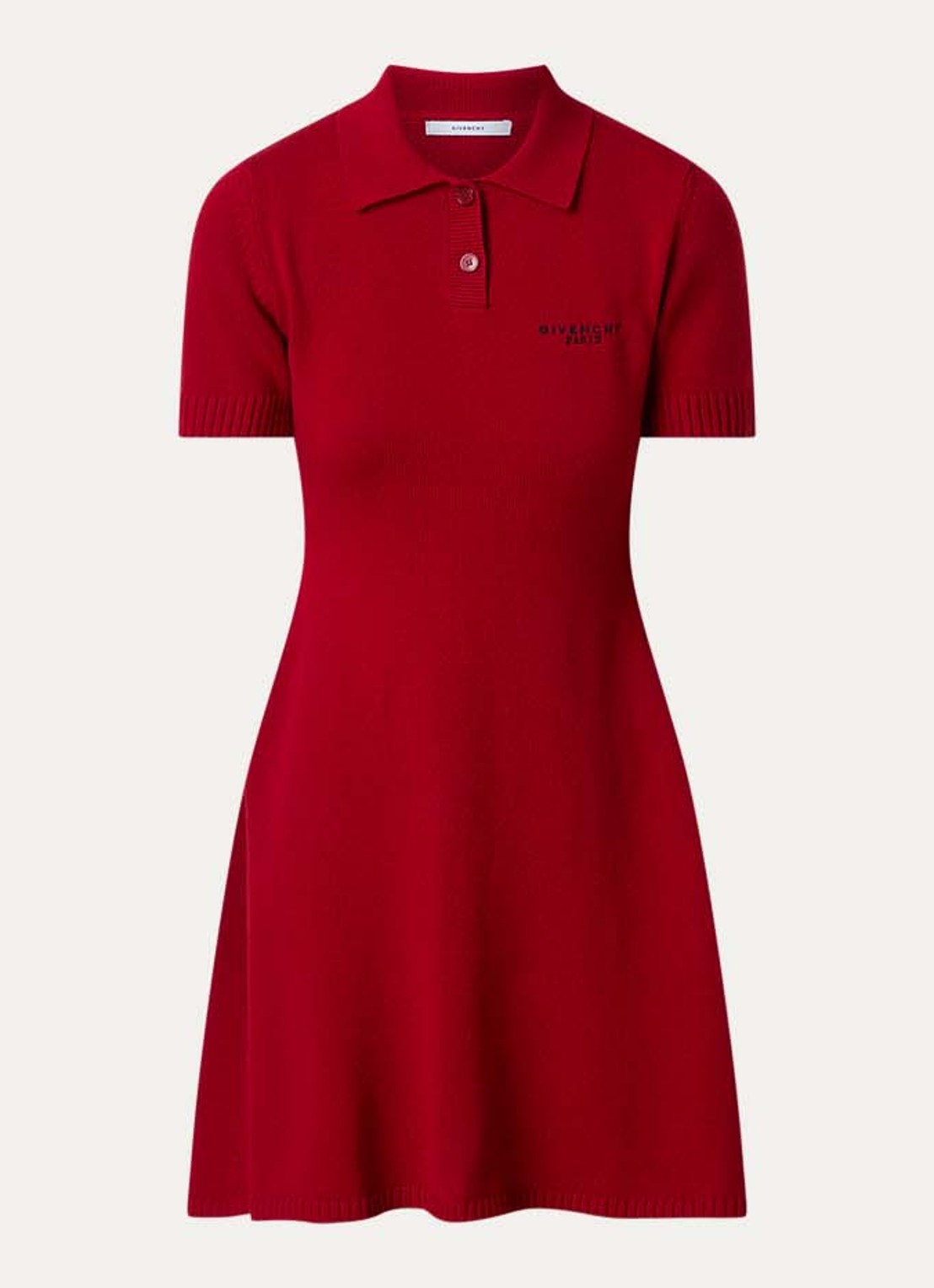 Givenchy Fijngebreide A-lijn mini jurk in kasjmierblend - voorkant rood