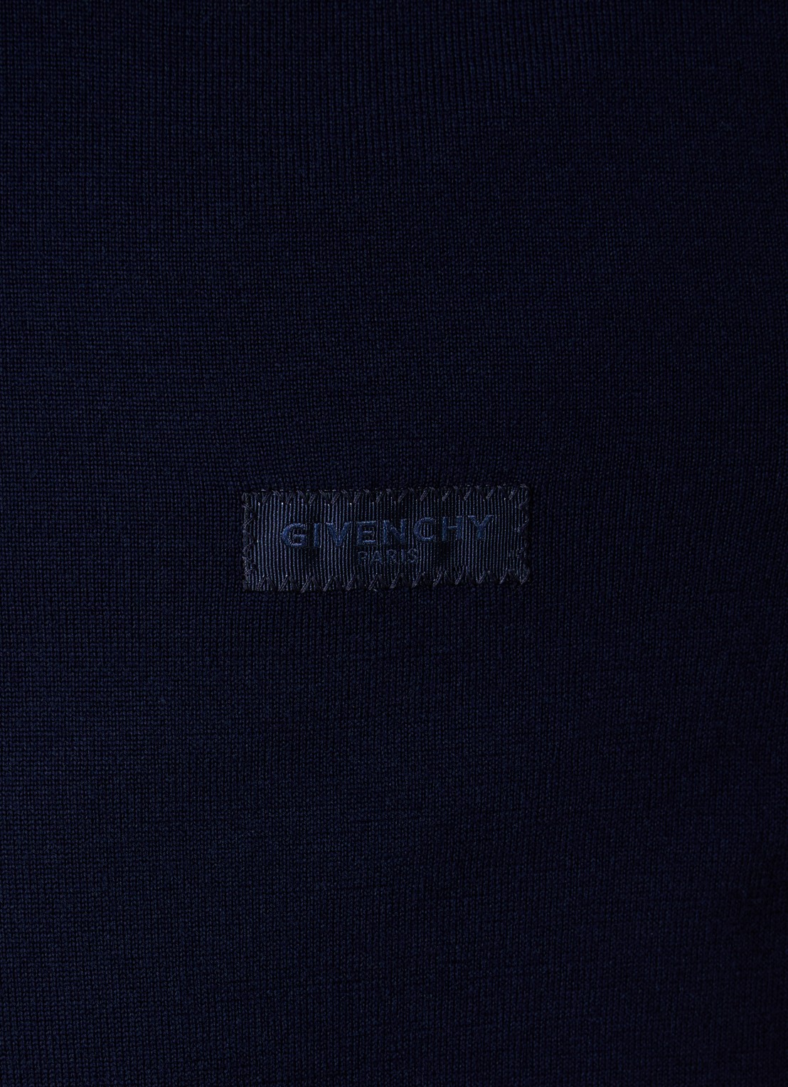 Givenchy Fijngebreide pullover met logoborduring - detail 4 donkerblauw