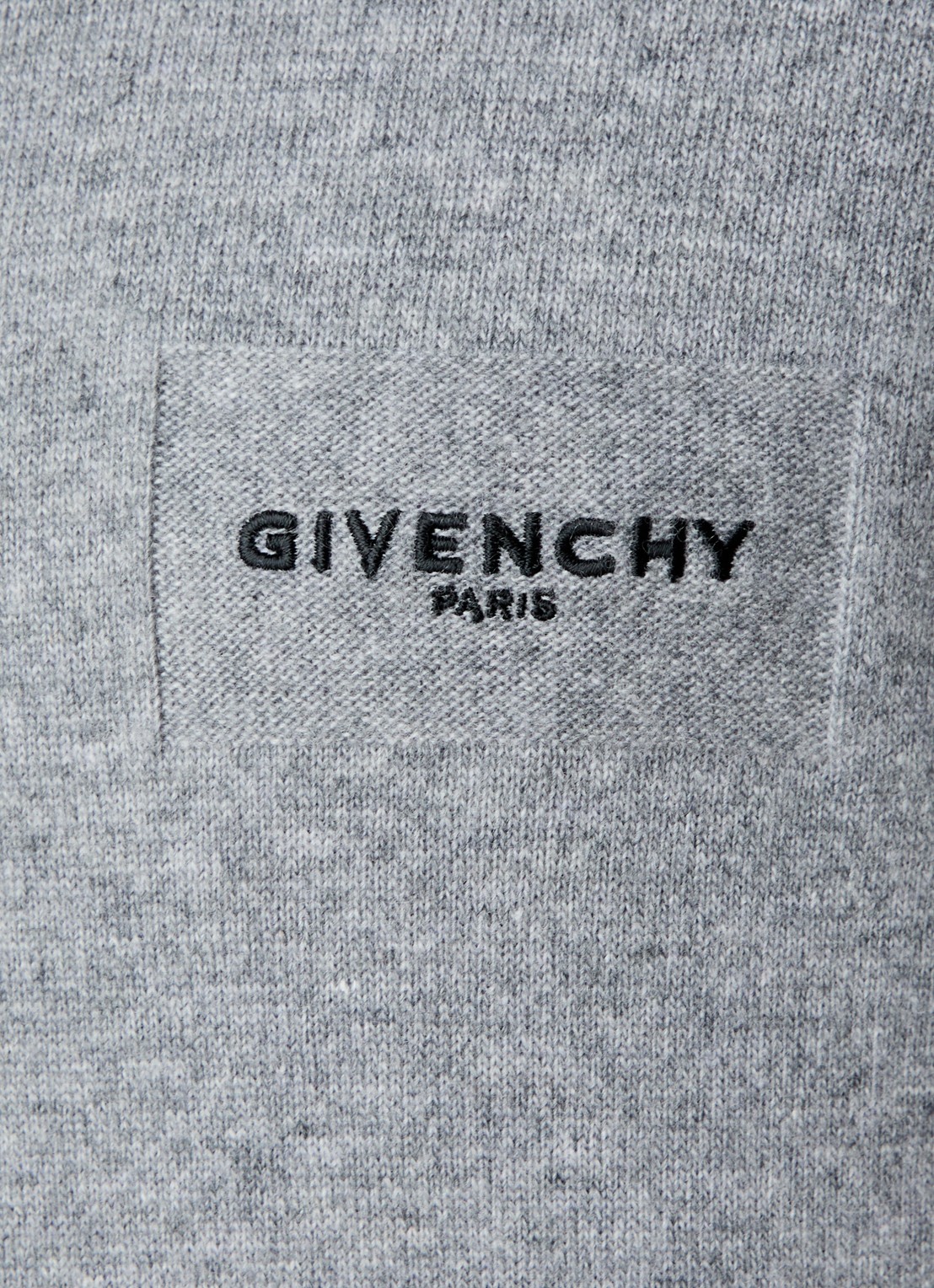 Givenchy Fijngebreide trui in kasjmierblend met gemêleerd dessin en logoborduring - detail 3 grijs
