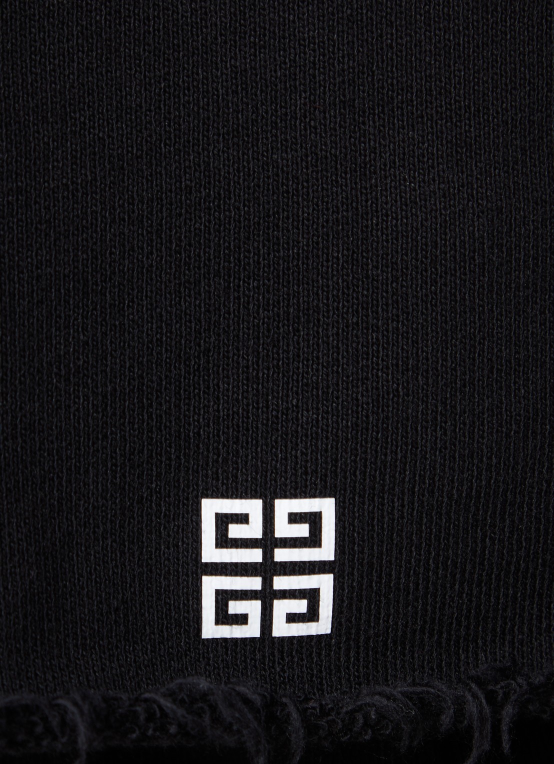 Givenchy Hoodie met logoprint en gerafelde zoom - detail 3 zwart