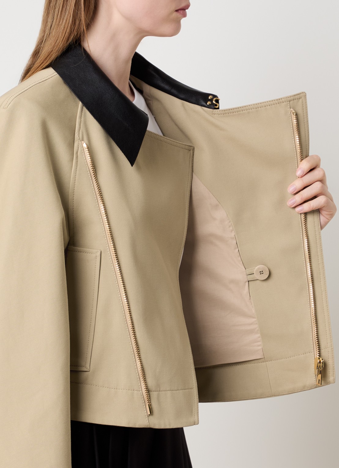 Givenchy Jack in wolblend met steekzakken - detail 2 beige