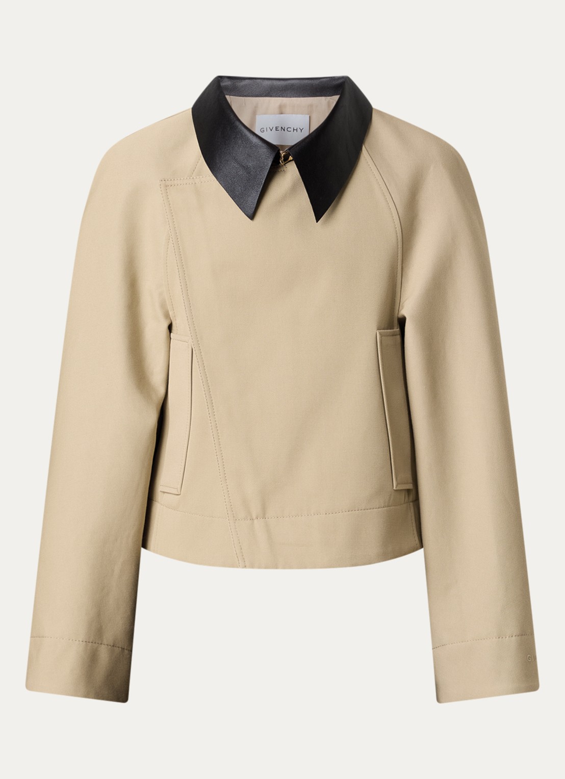 Givenchy Jack in wolblend met steekzakken - voorkant 4 beige