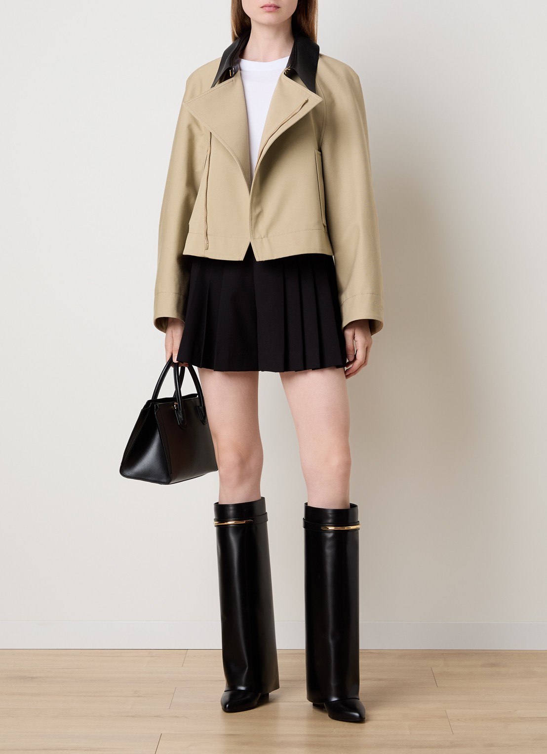 Givenchy Jack in wolblend met steekzakken - voorkant 5 beige