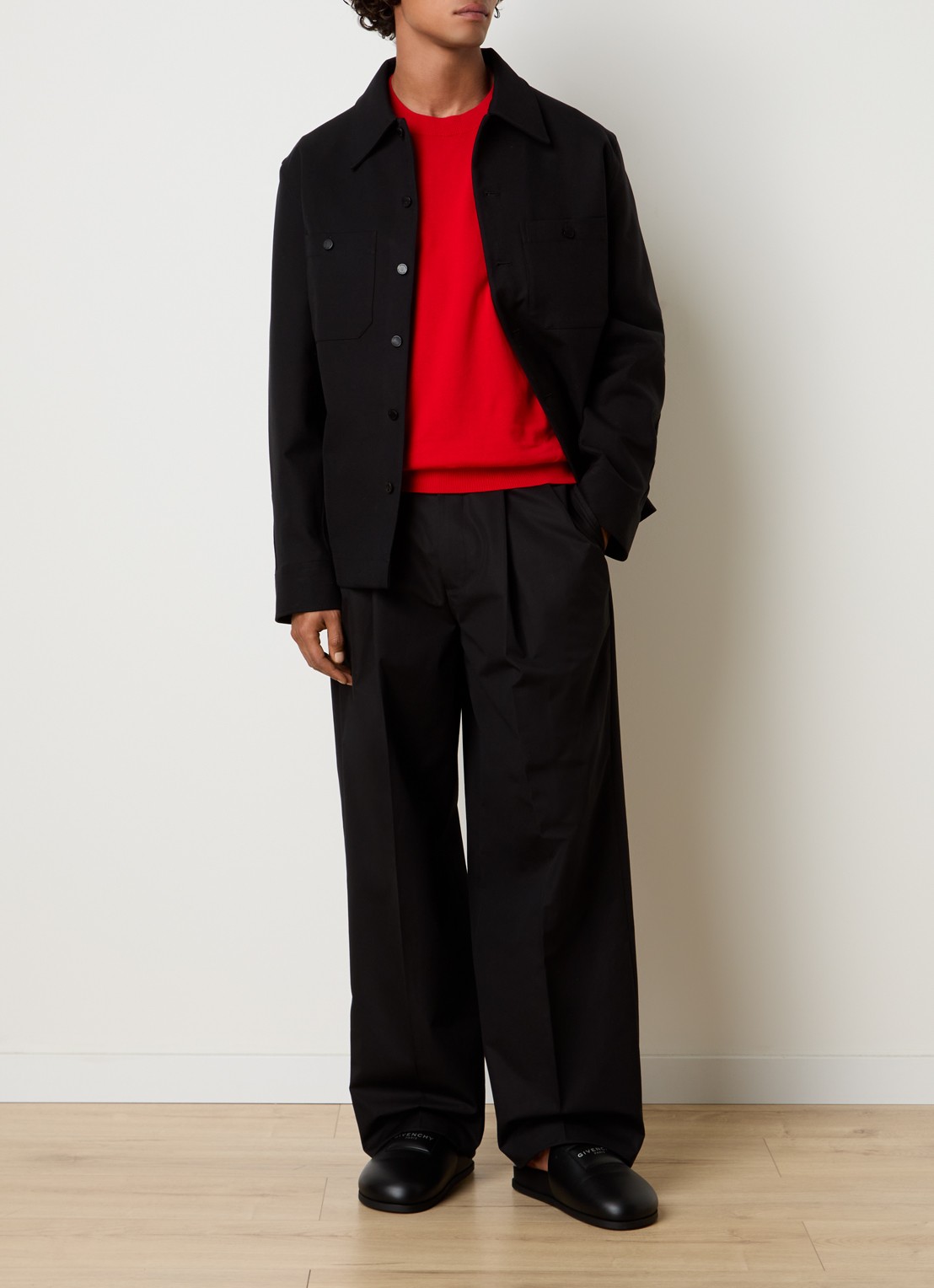 Givenchy Jack met borstzakken - voorkant 2 zwart