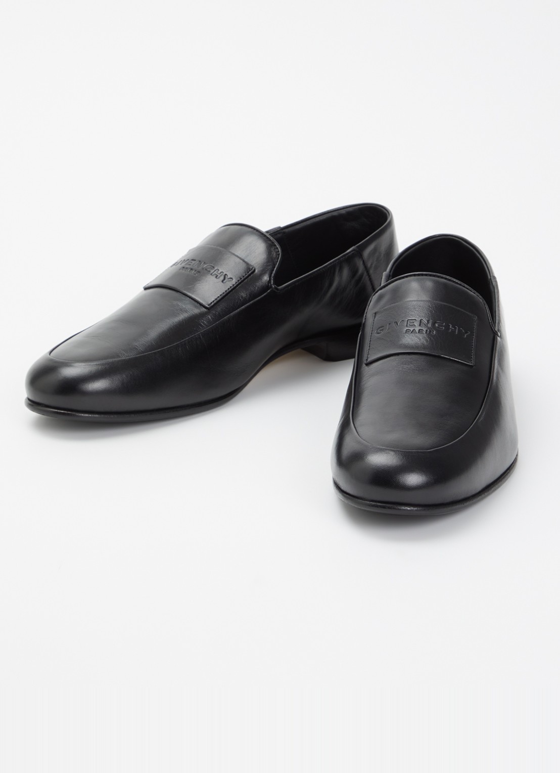 Givenchy Label loafer van lamsleer - detail zwart