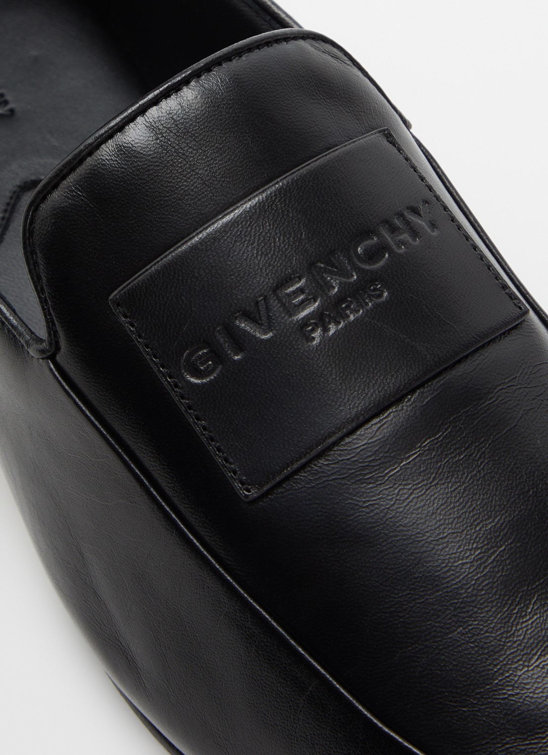 Givenchy Label loafer van lamsleer - detail 4 zwart