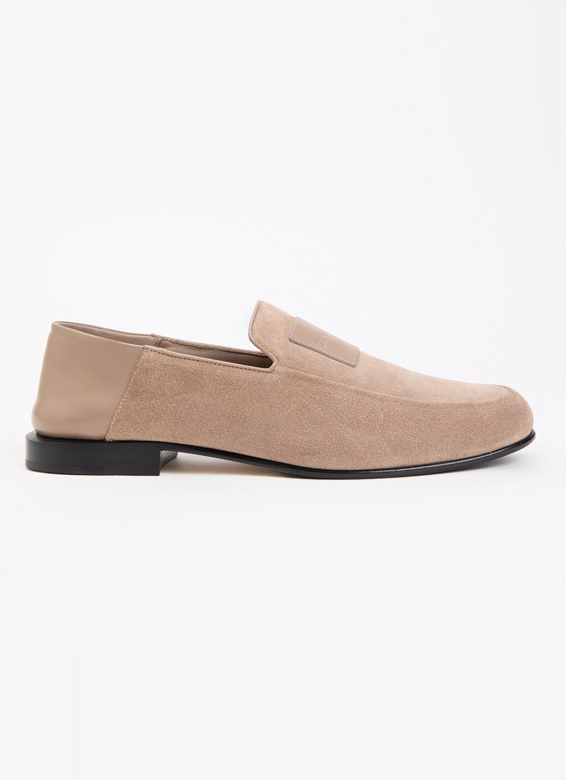 Givenchy Label loafer van suéde  - voorkant 6 taupe