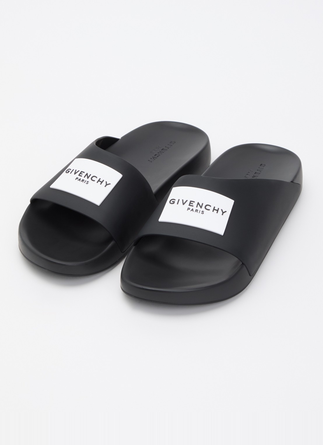 Givenchy Label Slide slipper met logo - detail 3 zwart
