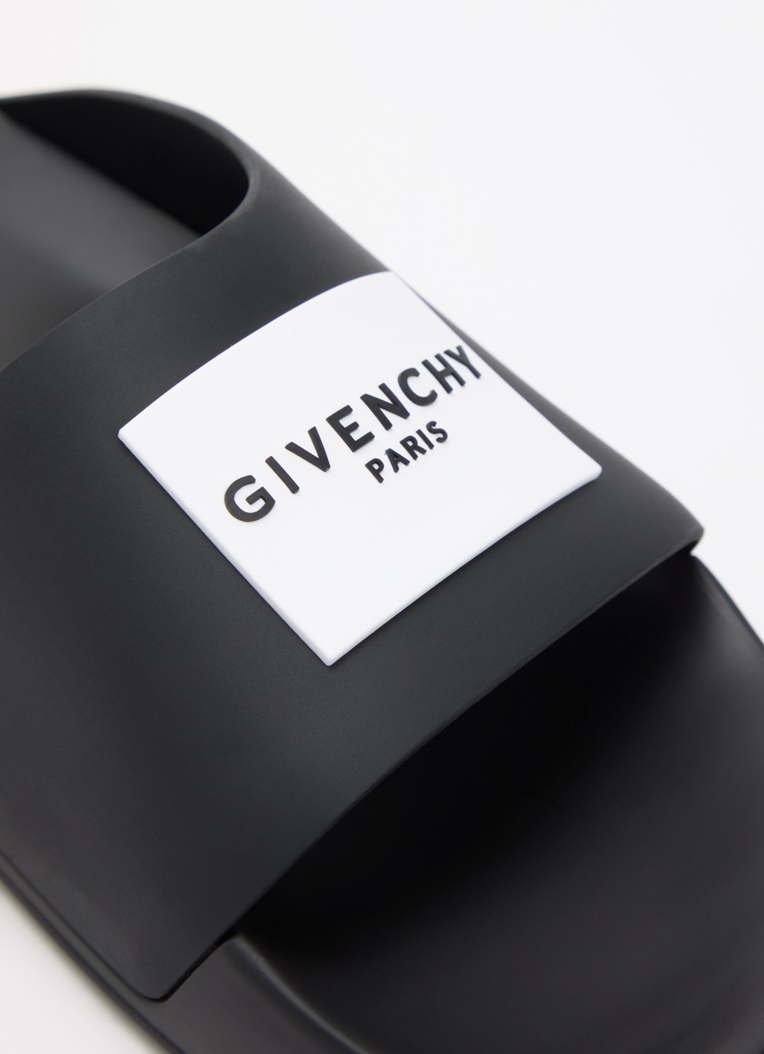 Givenchy Label Slide slipper met logo - detail 6 zwart