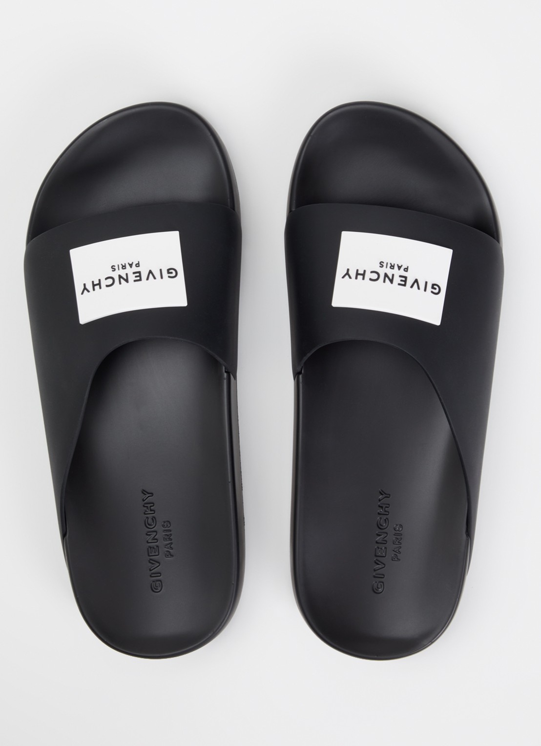 Givenchy Label Slide slipper met logo - detail 4 zwart