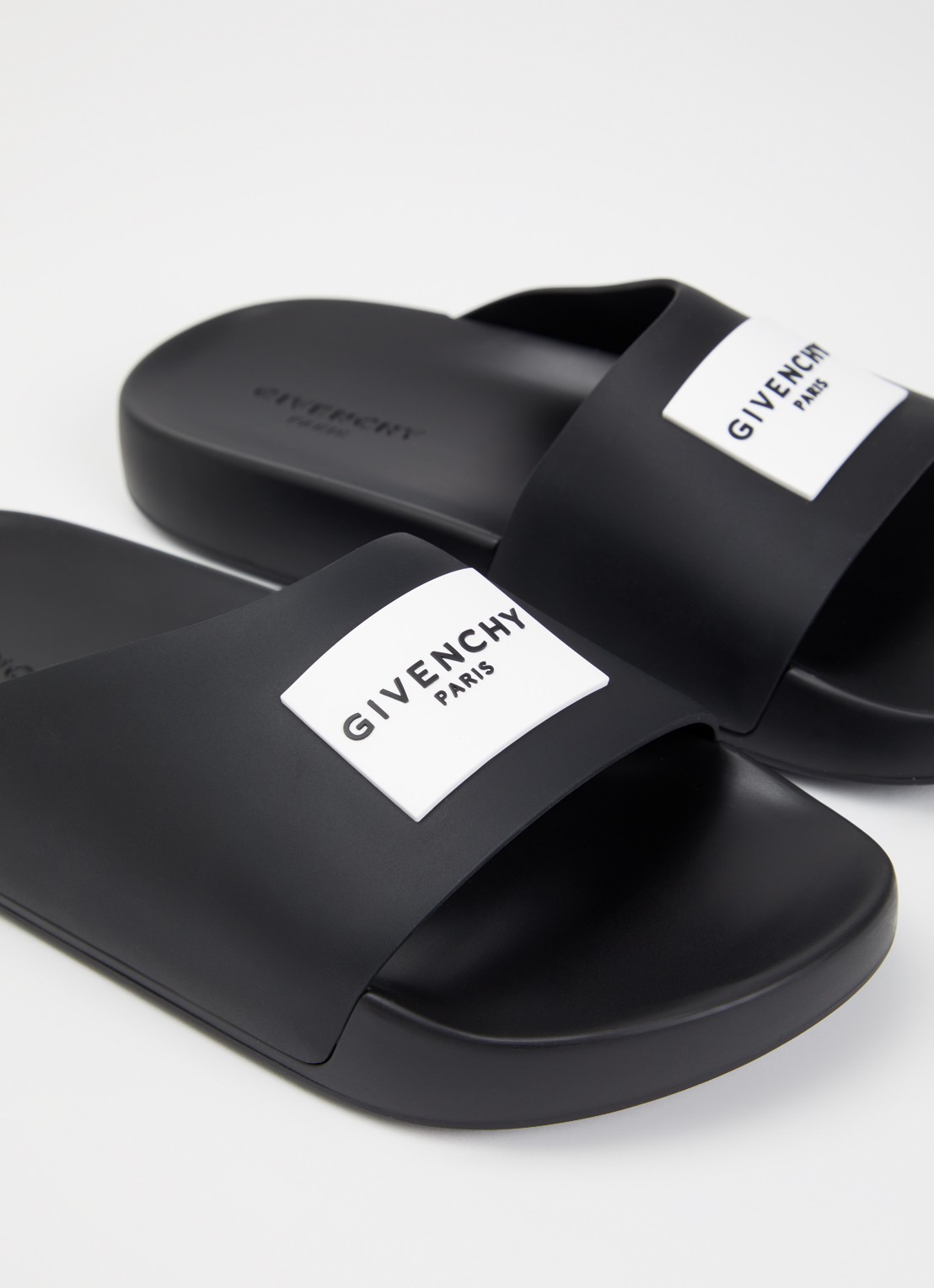 Givenchy Label Slide slipper met logo - detail 6 zwart