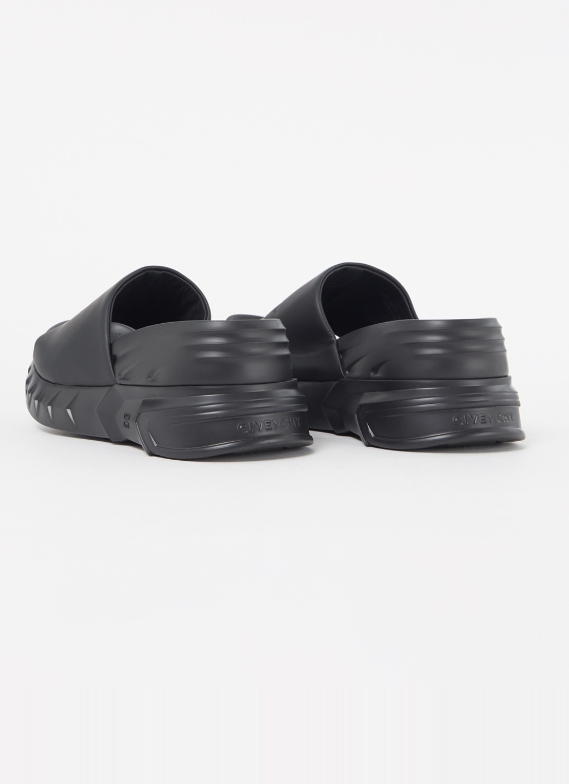 Givenchy Marshmallow slipper met logo - achterkant 6 zwart