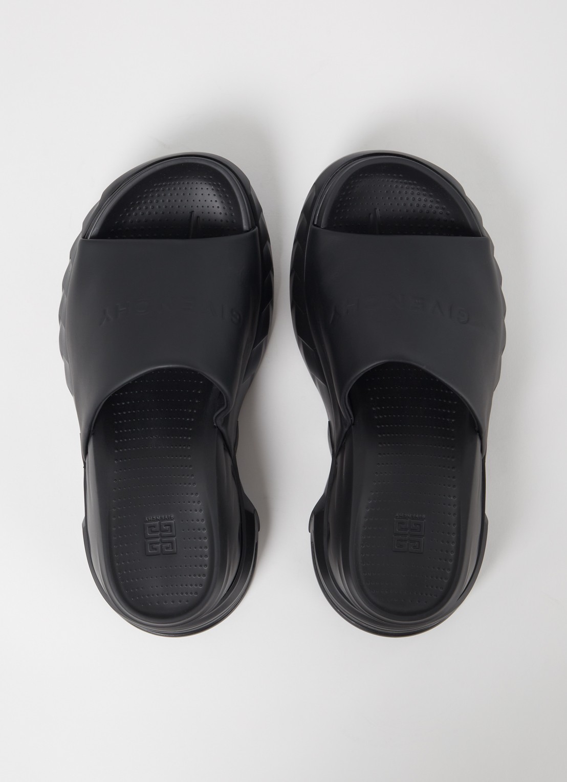 Givenchy Marshmallow slipper met logo - detail 3 zwart