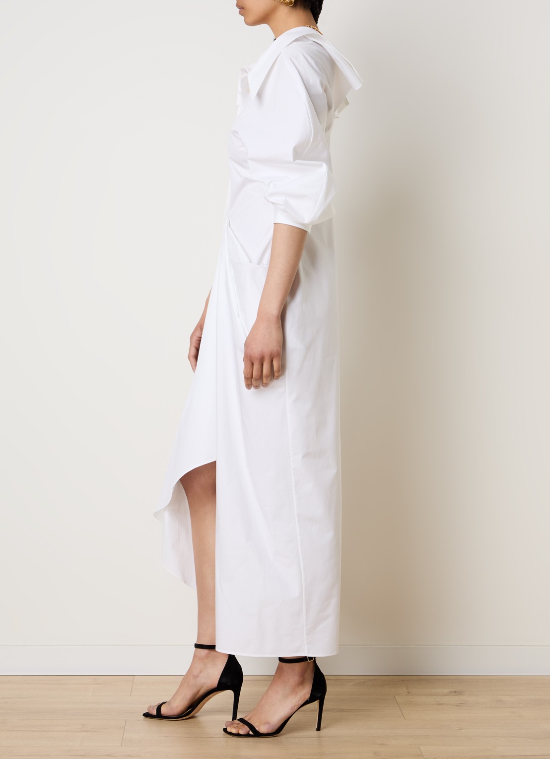 Givenchy Midi blouse jurk met kraag - achterkant 5 wit