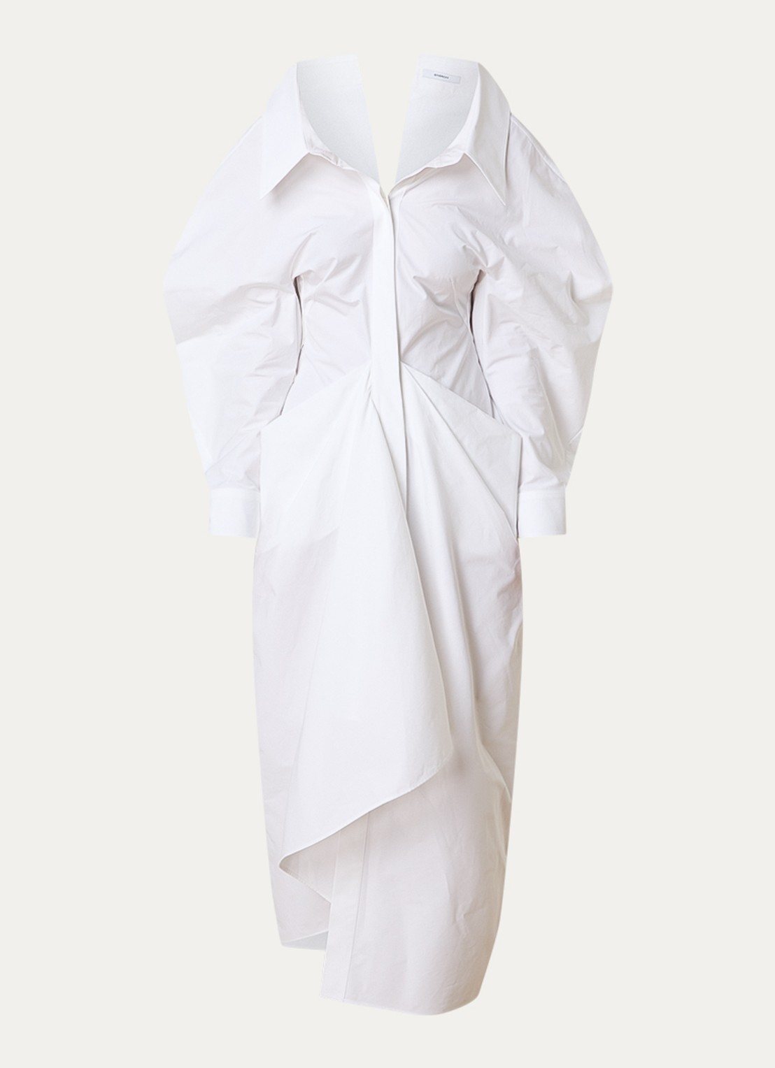 Givenchy Midi blouse jurk met kraag - voorkant wit