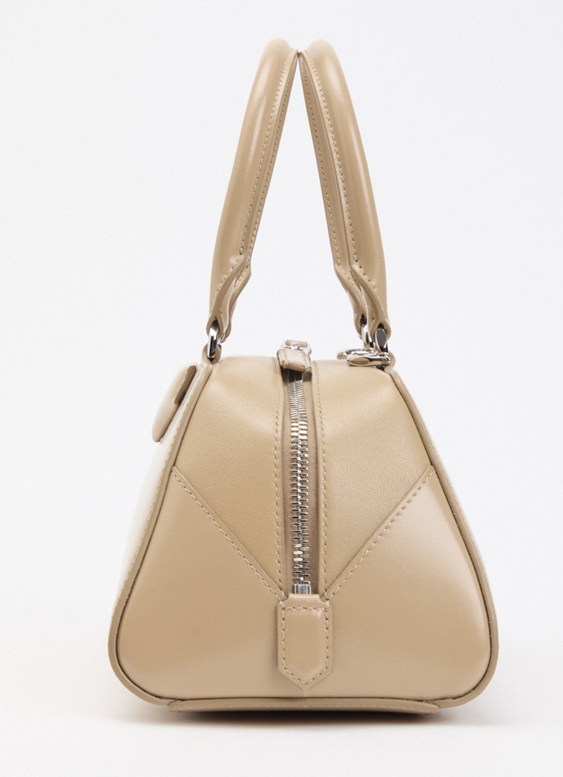 Givenchy Mini Antigona East-West handtas van kalfsleer met afneembare schouderriem - detail 3 beige