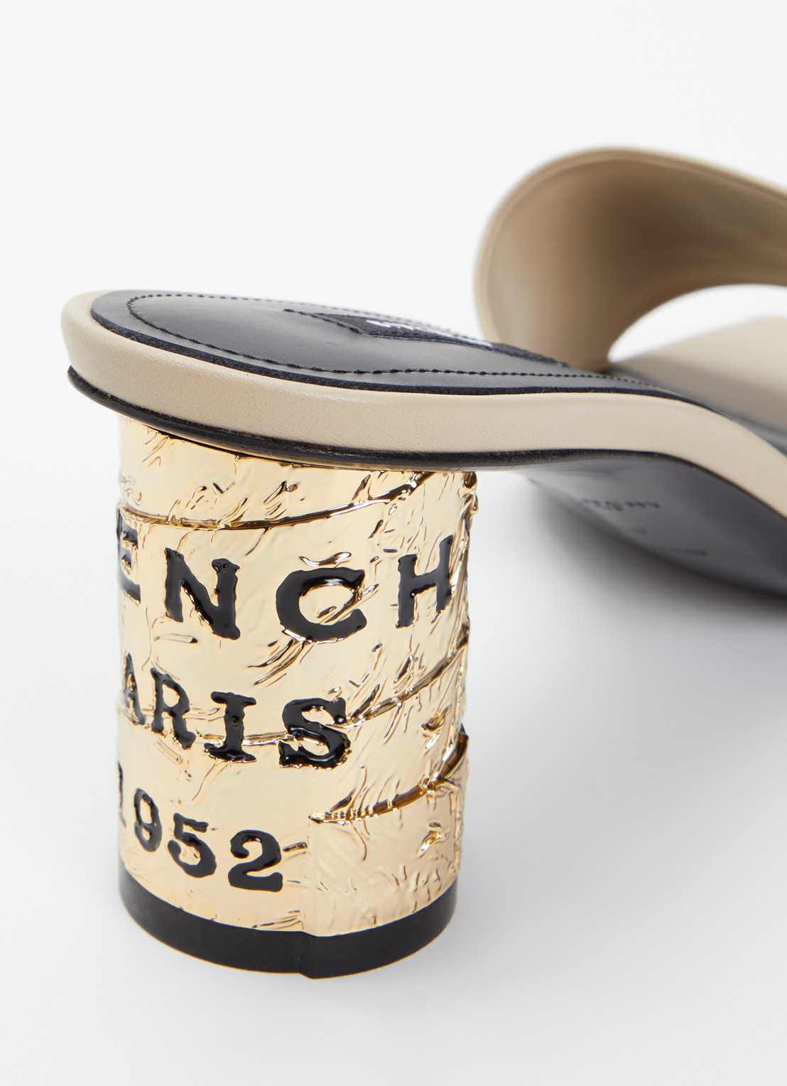 Givenchy Muiltje van kalfsleer met metallic details - detail 6 beige