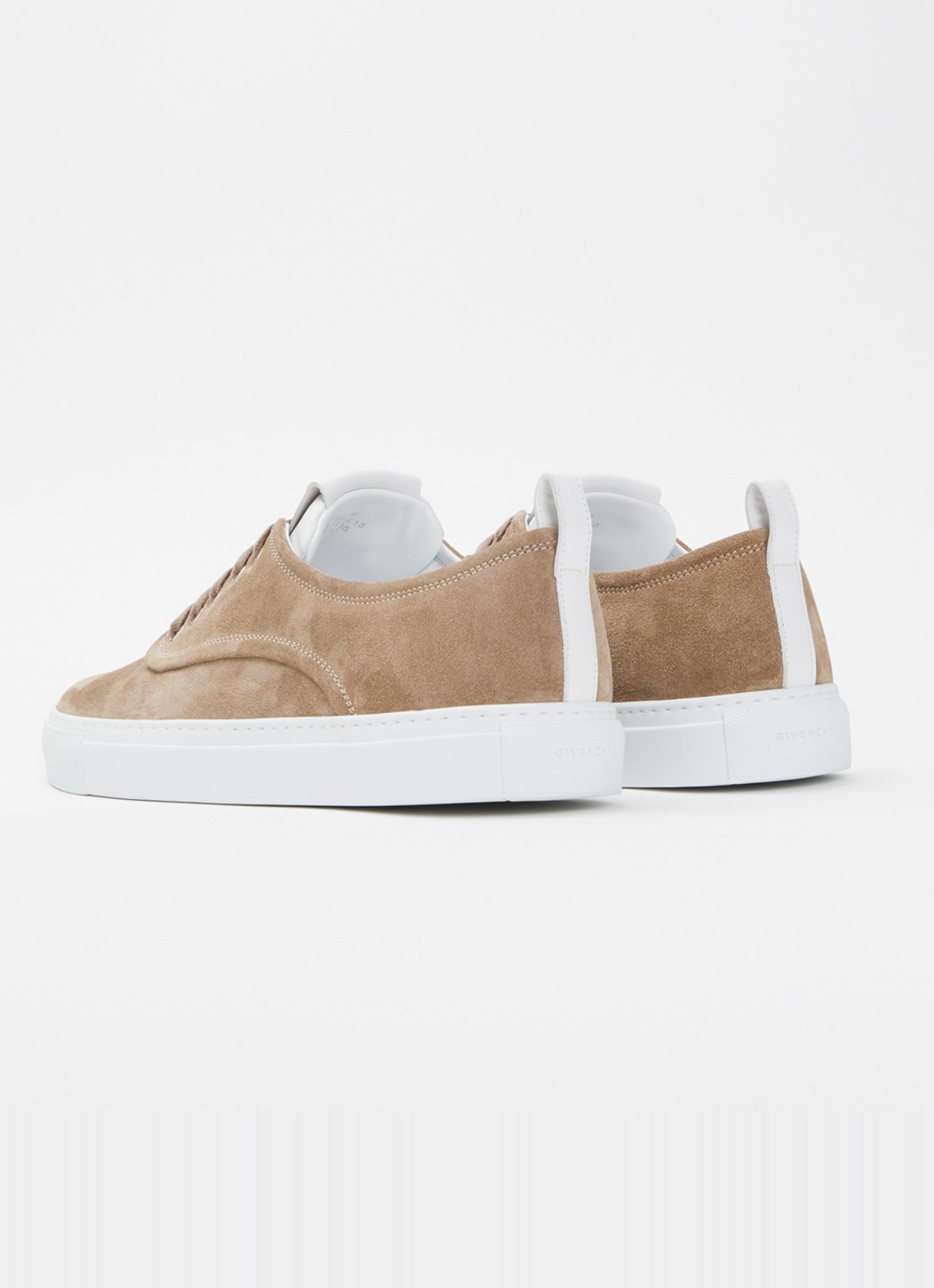 Givenchy New City sneaker van suède - achterkant 5 lichtbruin