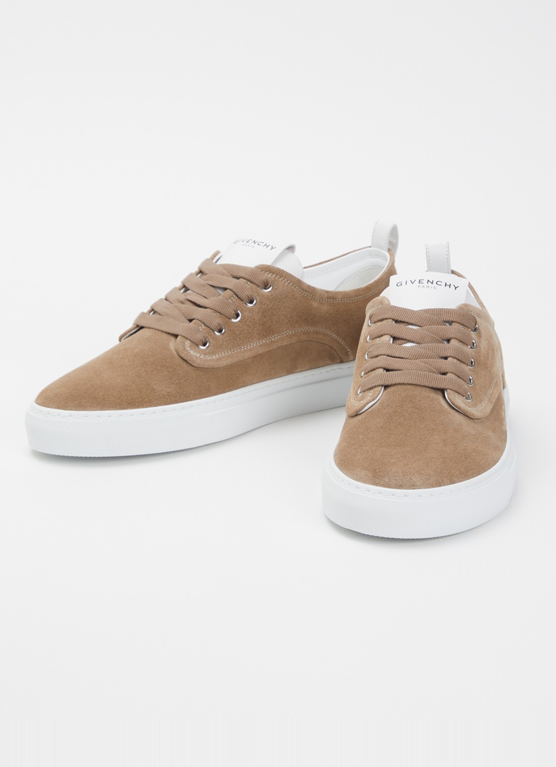 Givenchy New City sneaker van suède - detail lichtbruin