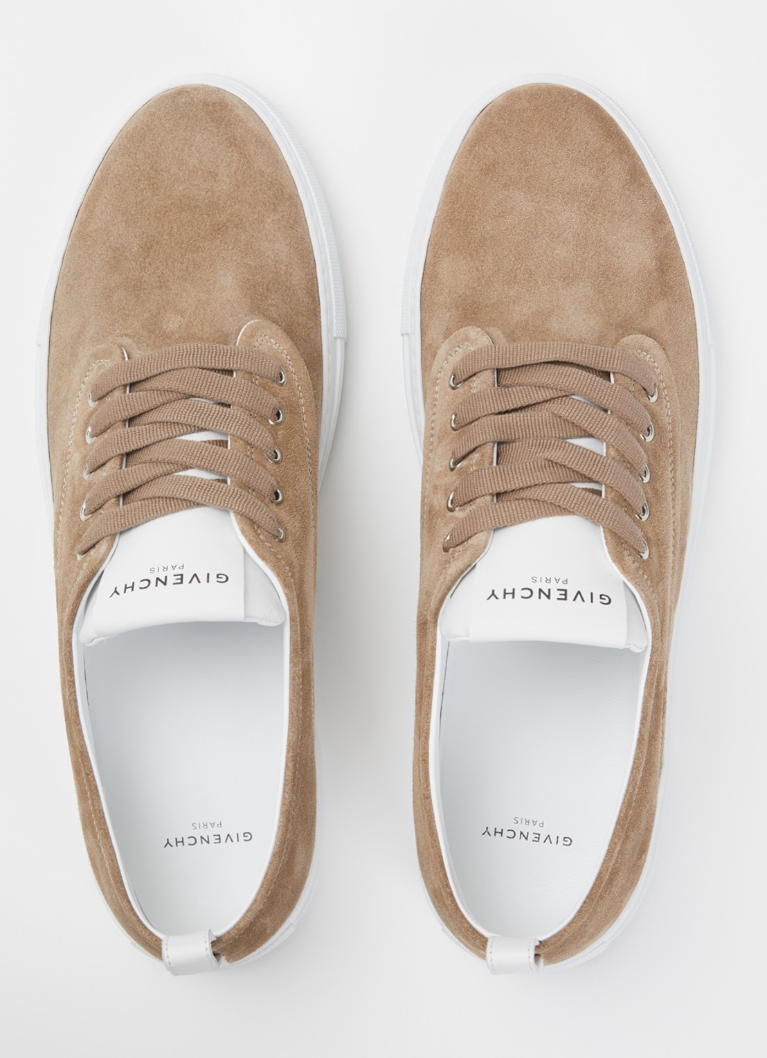 Givenchy New City sneaker van suède - detail 2 lichtbruin