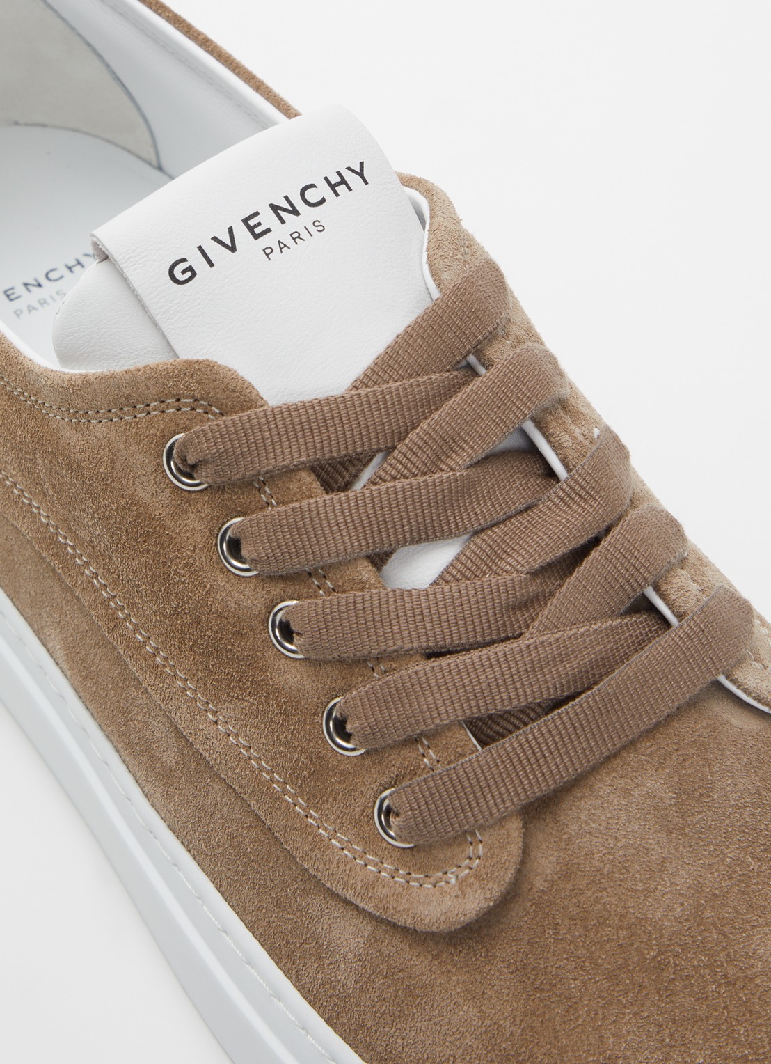 Givenchy New City sneaker van suède - detail 4 lichtbruin
