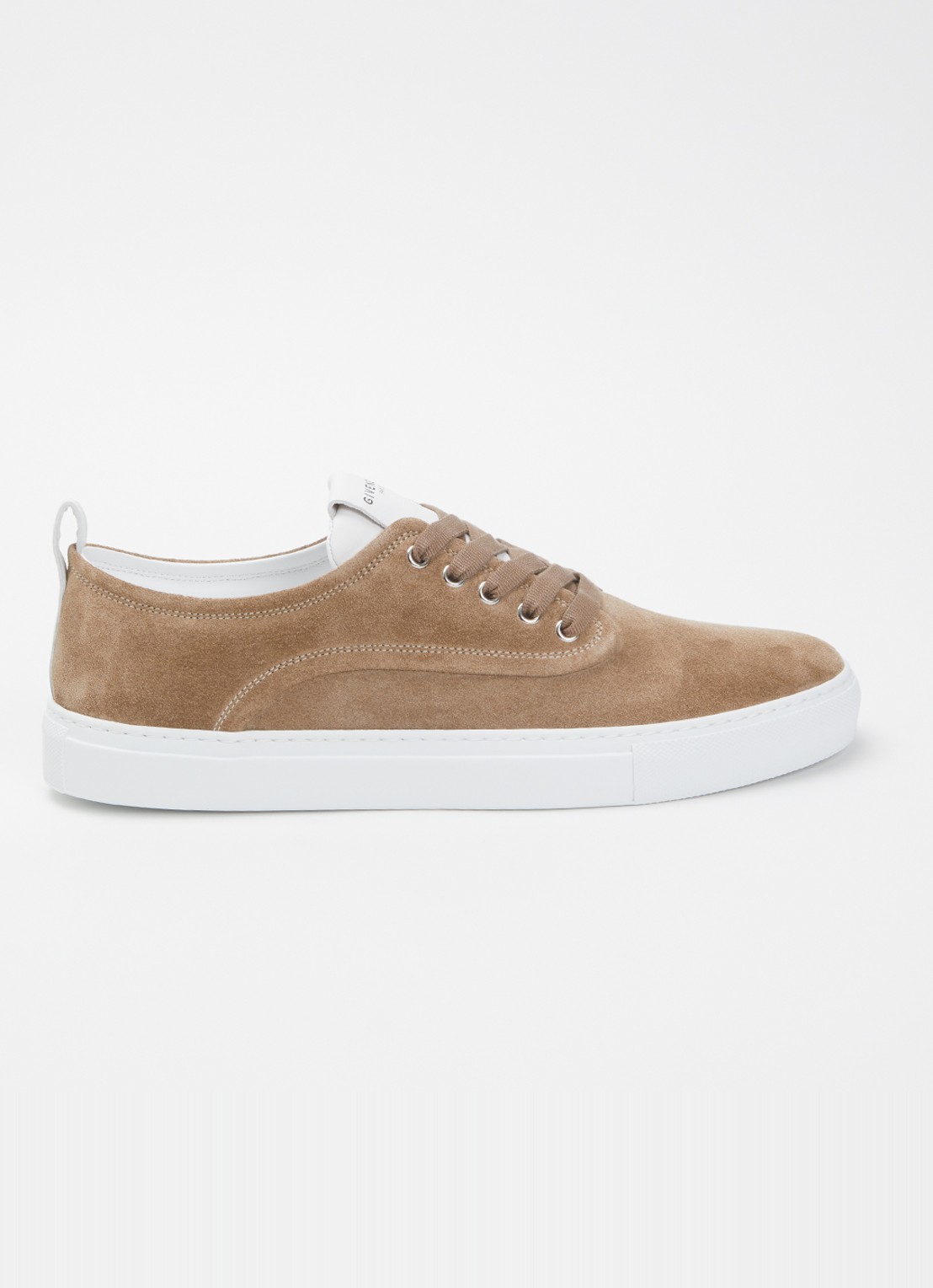Givenchy New City sneaker van suède - voorkant 6 lichtbruin