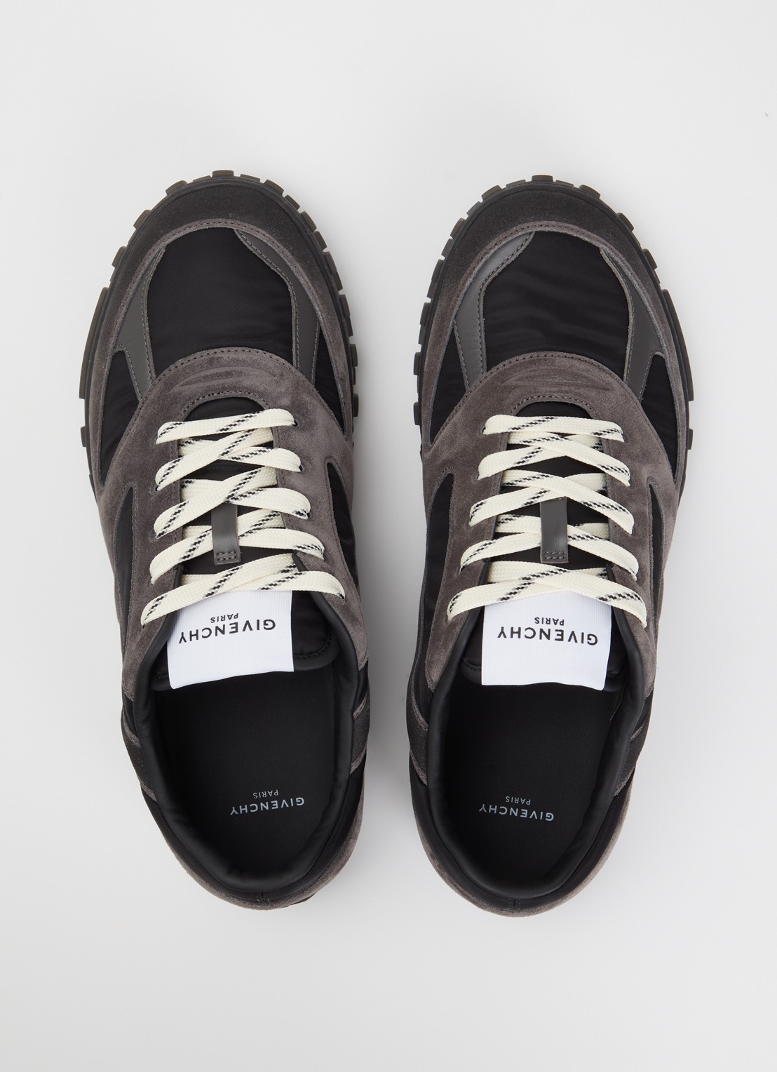 Givenchy New Glide sneaker met details van kalfssuède en logo - detail 3 taupe