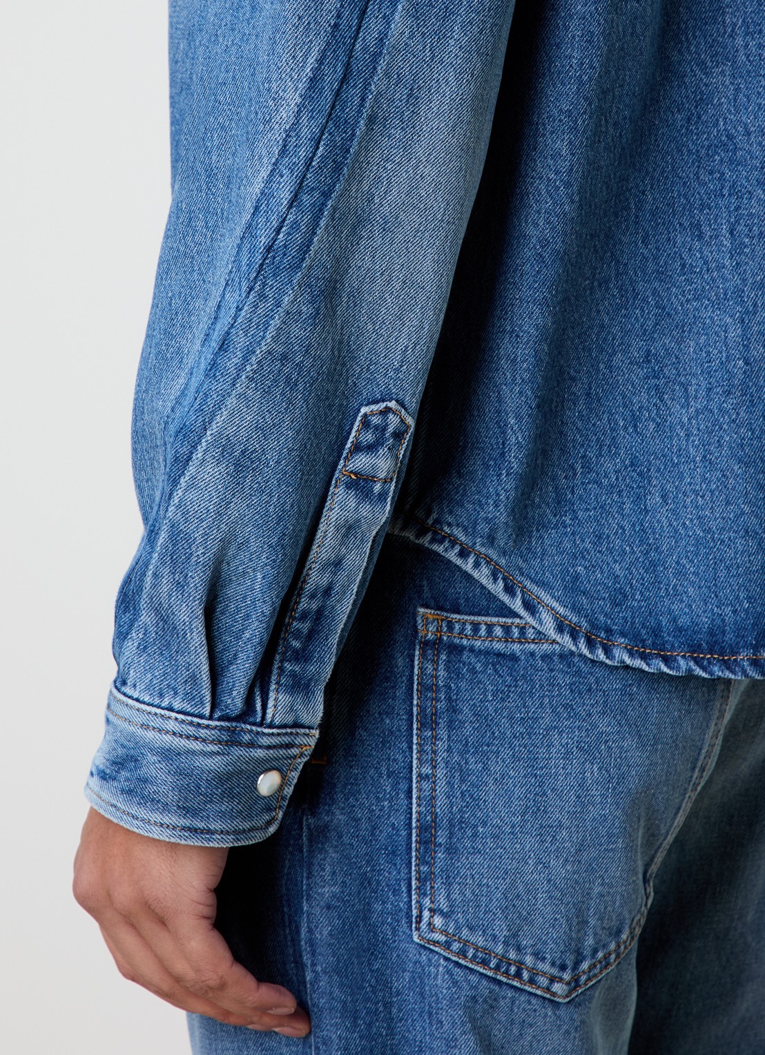 Givenchy Overhemd van denim met borstzakken - detail 3 blauw